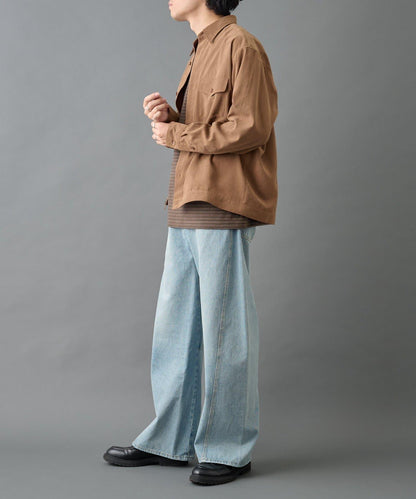 【AW】窄版桃皮西部風短款襯衫