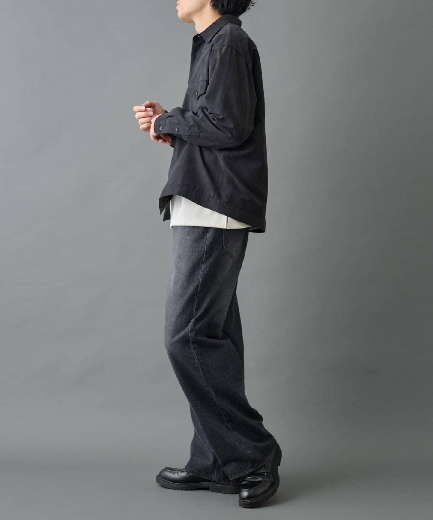 【AW】窄版桃皮西部風短款襯衫