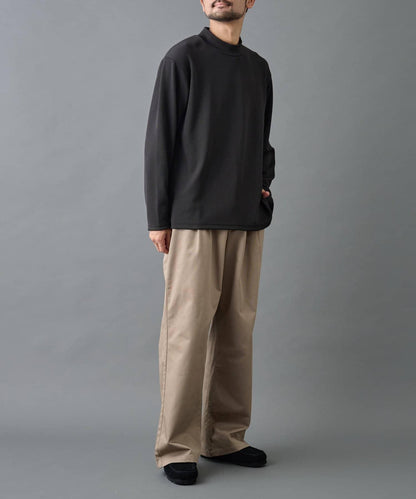 【AW】褶皺羅紋高領長袖T恤