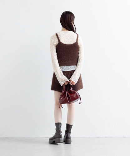 【Kastane】毛絨針織標籤長褲