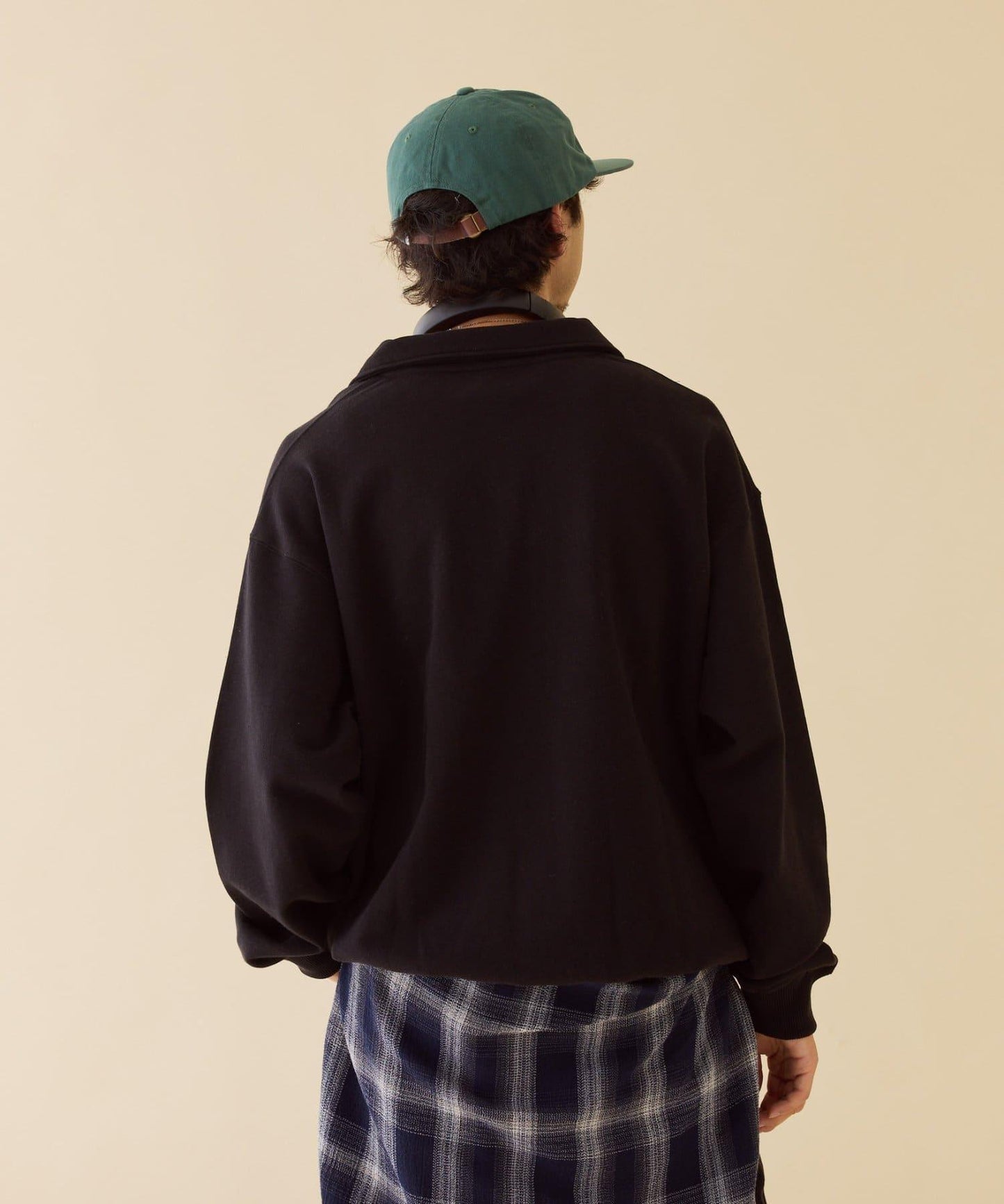 【DISCUS】男女同款加絨半拉鍊套頭衫