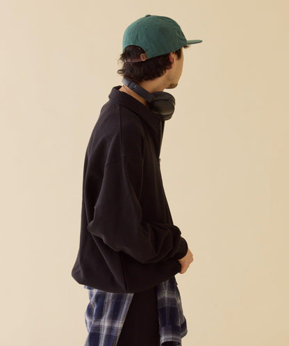 【DISCUS】男女同款加絨半拉鍊套頭衫
