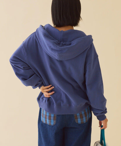 【DISCUS】加絨半拉鍊連帽衛衣