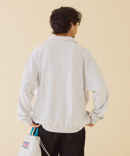 【DISCUS】男女同款加絨半拉鍊套頭衫