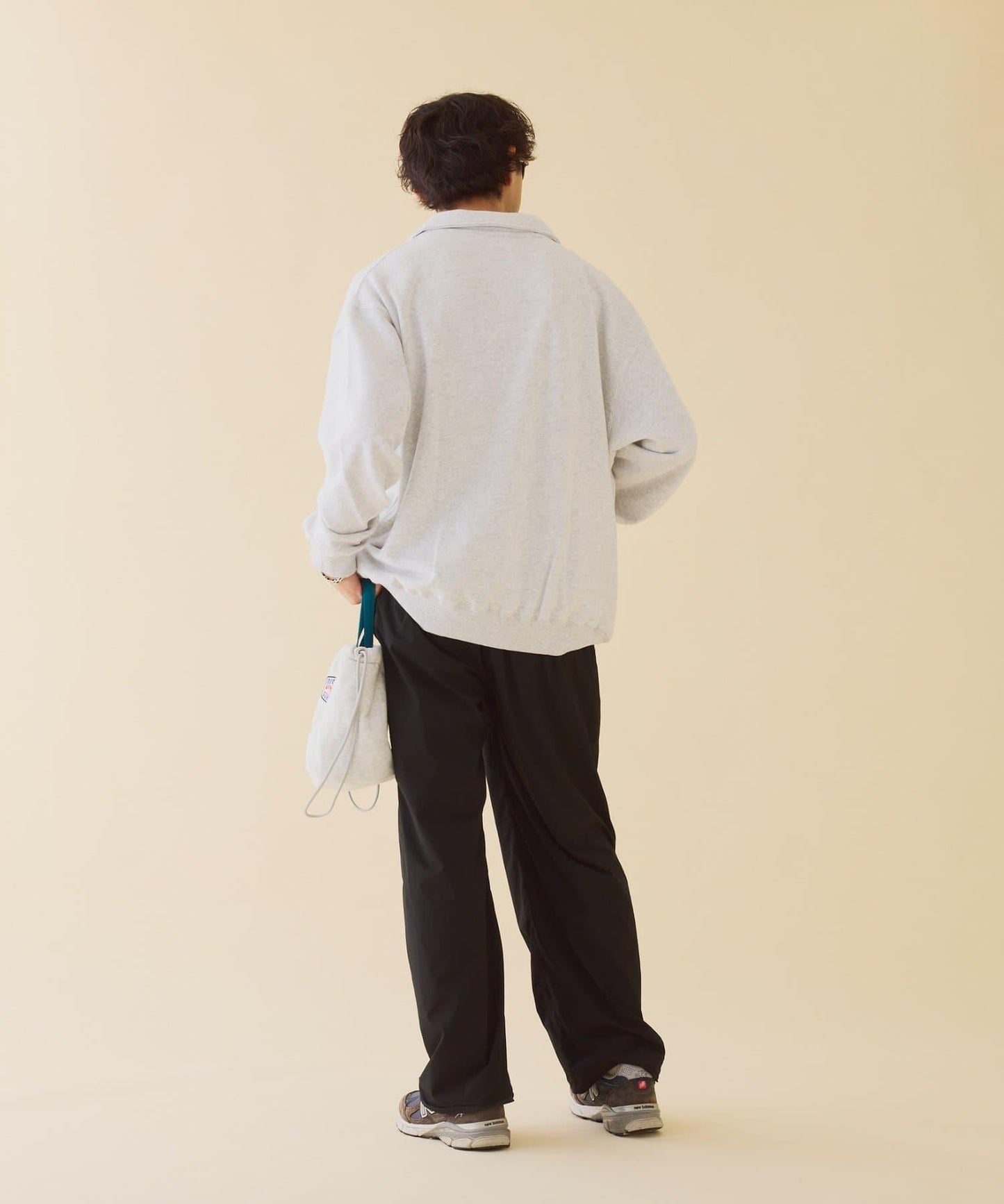 【DISCUS】男女同款加絨半拉鍊套頭衫