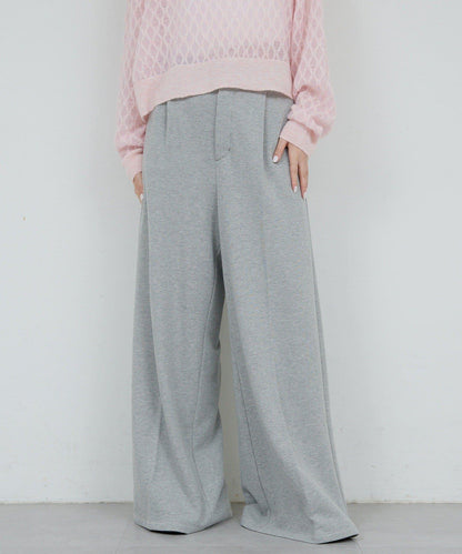 【HERITANOVUM】毛圈布褶皺寬鬆長褲
