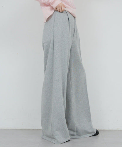 【HERITANOVUM】毛圈布褶皺寬鬆長褲