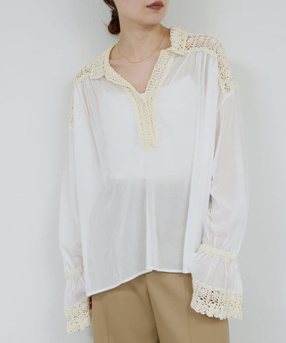 【HERITANOVUM】鉤針編織襯衫