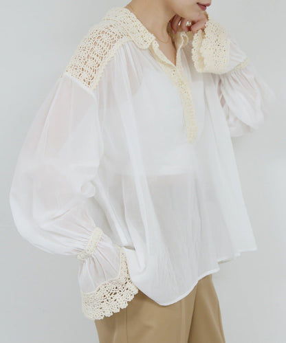 【HERITANOVUM】鉤針編織襯衫