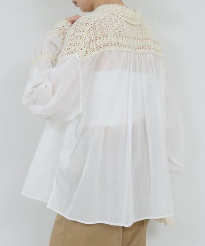 【HERITANOVUM】鉤針編織襯衫