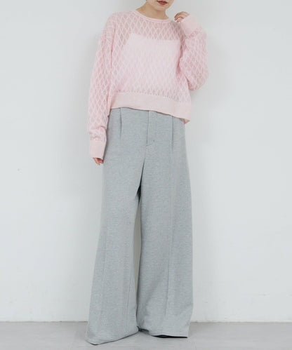 【HERITANOVUM】毛圈布褶皺寬鬆長褲