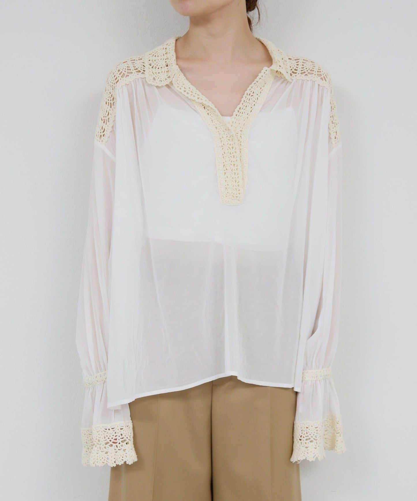 【HERITANOVUM】鉤針編織襯衫