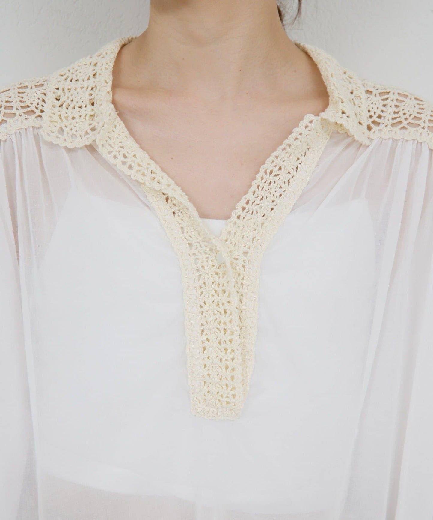 【HERITANOVUM】鉤針編織襯衫