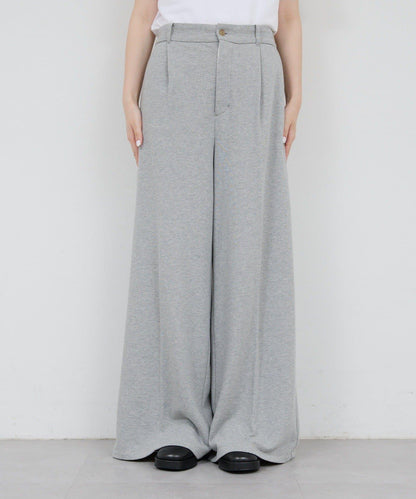 【HERITANOVUM】毛圈布褶皺寬鬆長褲