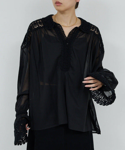 【HERITANOVUM】鉤針編織襯衫