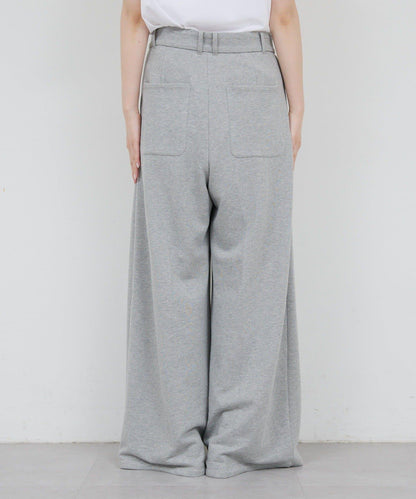 【HERITANOVUM】毛圈布褶皺寬鬆長褲