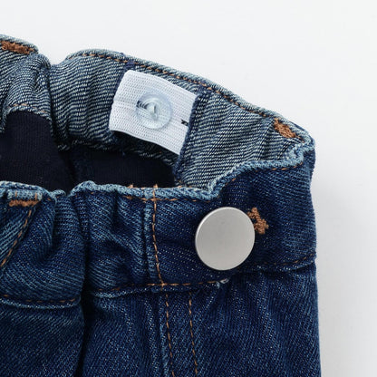 珍珠裝飾牛仔裙褲