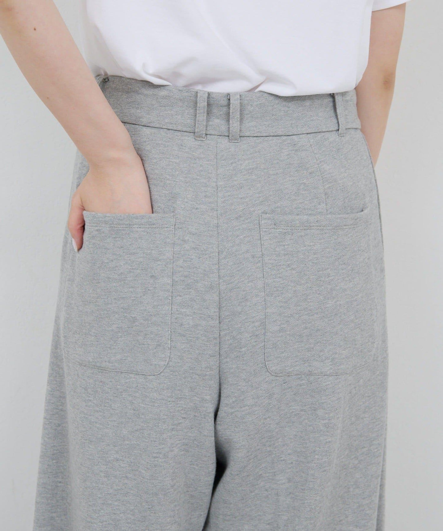 【HERITANOVUM】毛圈布褶皺寬鬆長褲