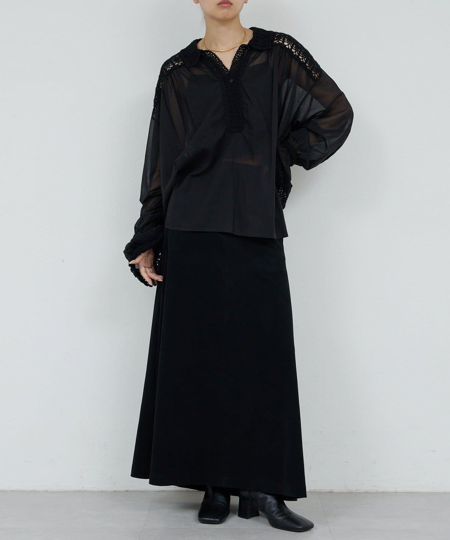 【HERITANOVUM】鉤針編織襯衫