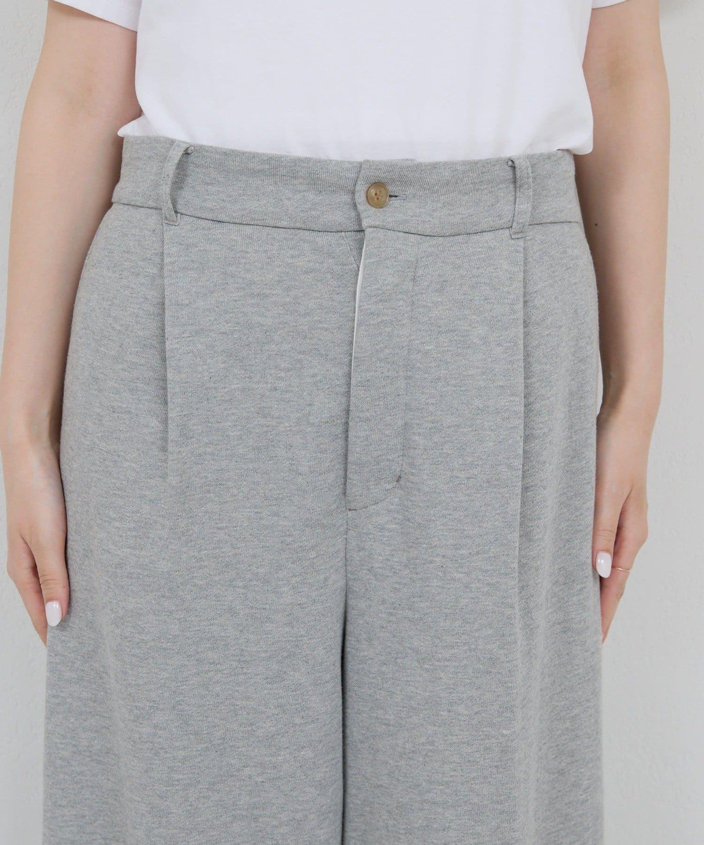 【HERITANOVUM】毛圈布褶皺寬鬆長褲