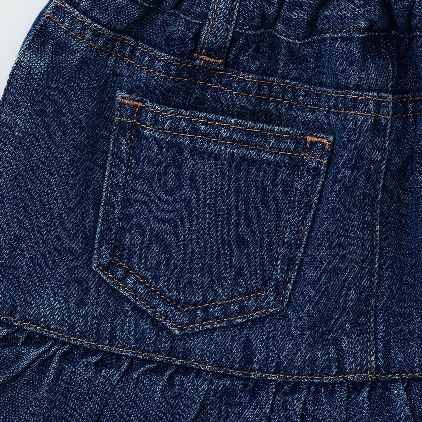 珍珠裝飾牛仔裙褲