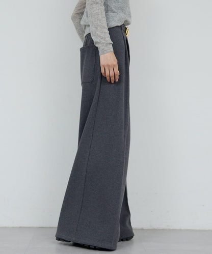 【HERITANOVUM】毛圈布褶皺寬鬆長褲
