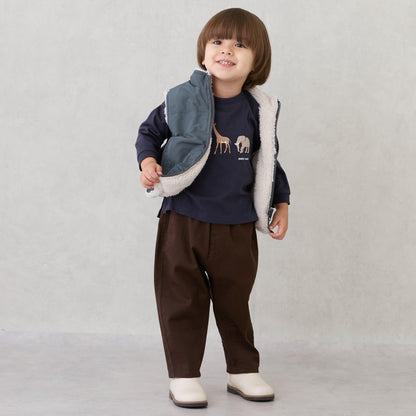 純色×羊羔絨雙面穿馬甲