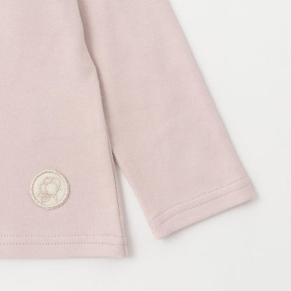 【有機棉】荷葉邊領長袖T恤