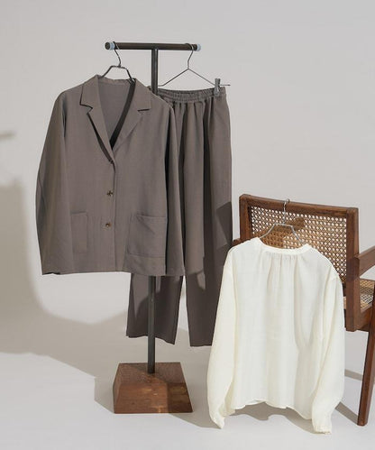 【3件套單品～トリオット系列～】襯衫夾克套裝 三件套