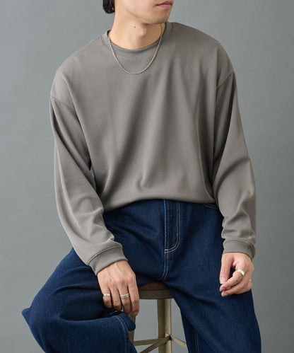 【AW先行予約】ドレープリブクルー長袖T