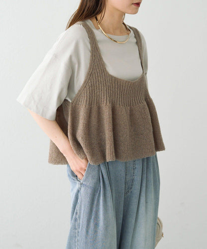 【25AW新色展開/リバイバル】ニットフレアビスチェ