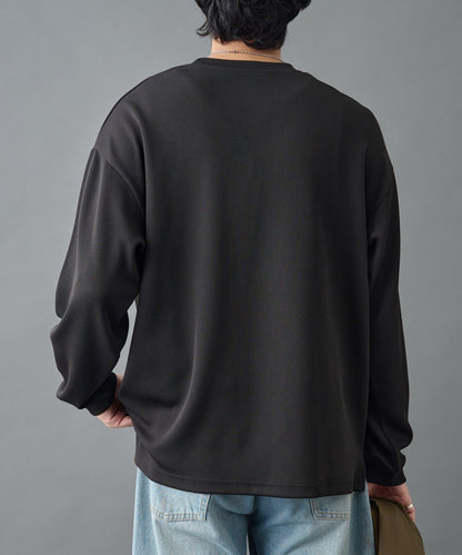 【AW先行予約】ドレープリブクルー長袖T
