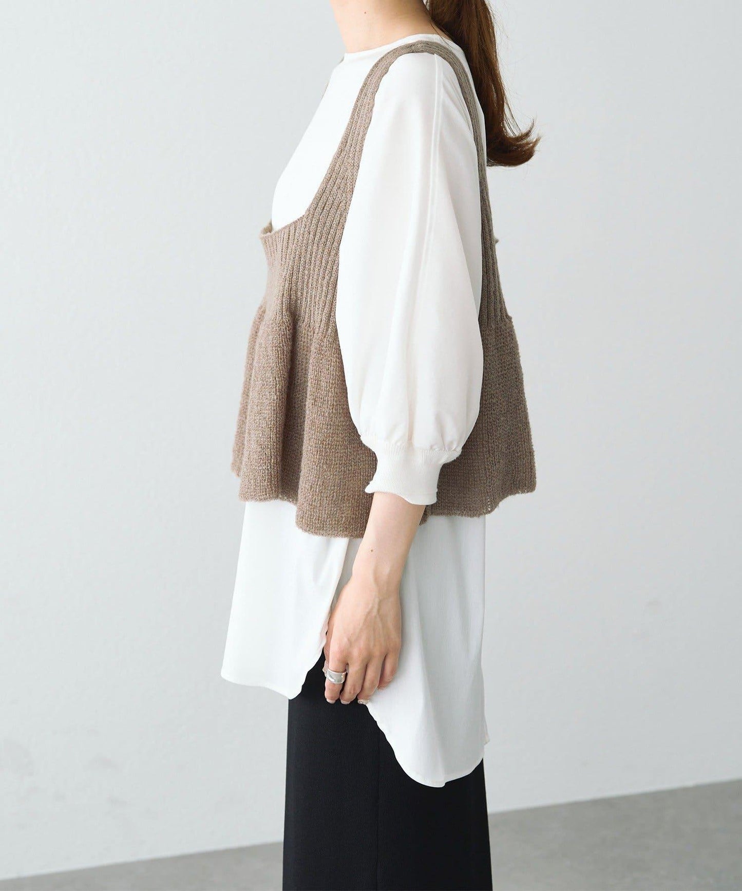 【25AW新色展開/リバイバル】ニットフレアビスチェ