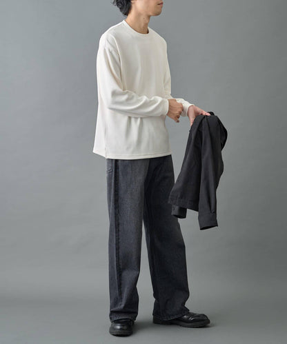 【AW先行予約】ドレープリブクルー長袖T