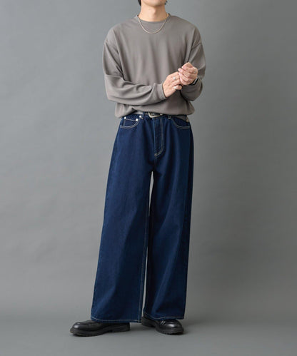 【AW先行予約】ドレープリブクルー長袖T