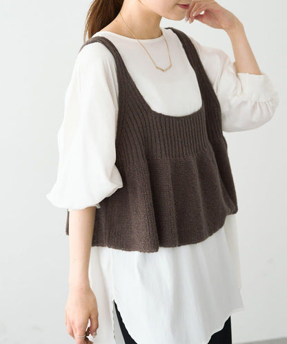 【25AW新色展開/リバイバル】ニットフレアビスチェ