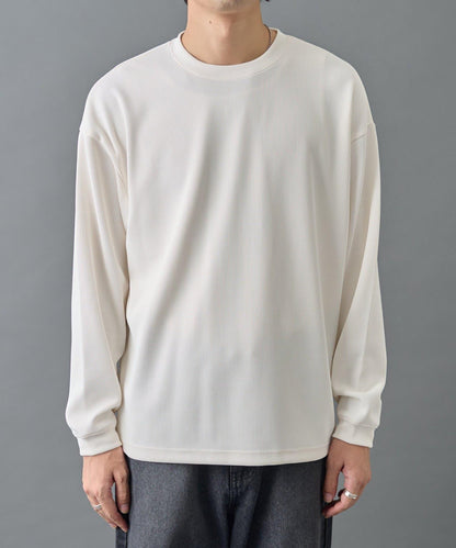 【AW先行予約】ドレープリブクルー長袖T