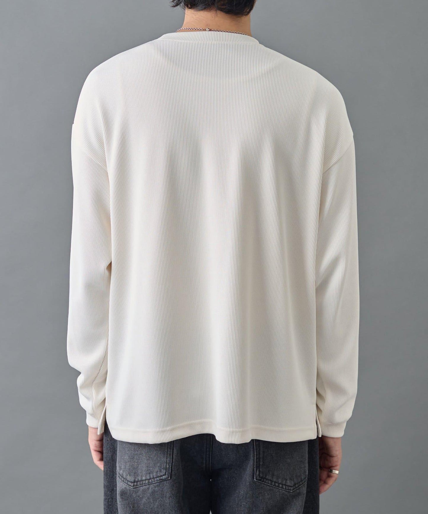 【AW先行予約】ドレープリブクルー長袖T