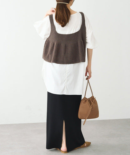 【25AW新色展開/リバイバル】ニットフレアビスチェ