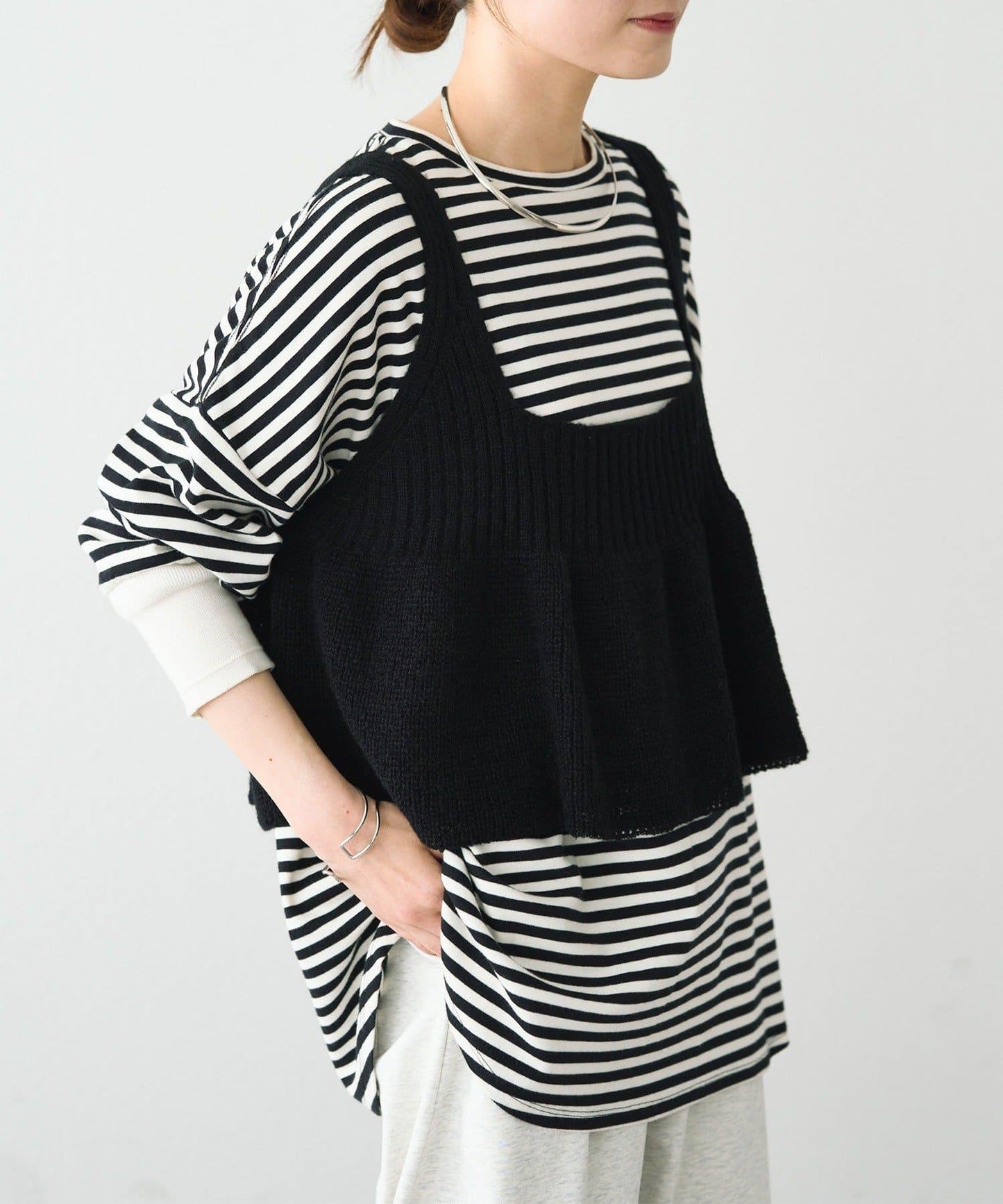 【25AW新色展開/リバイバル】ニットフレアビスチェ