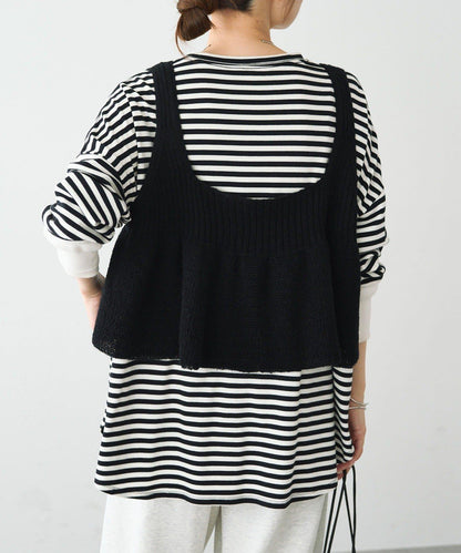 【25AW新色展開/リバイバル】ニットフレアビスチェ