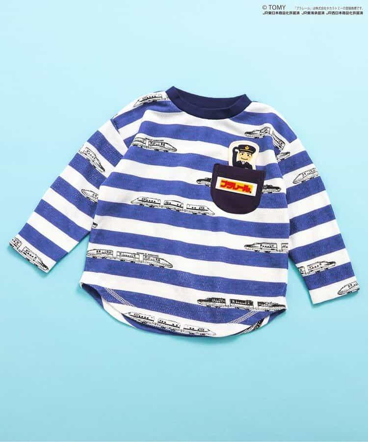 【プラレール】條紋長袖T恤