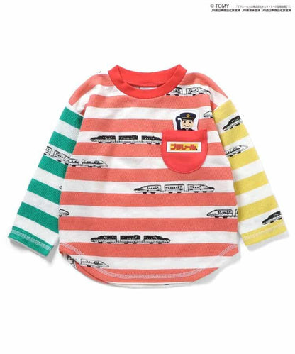 【プラレール】條紋長袖T恤