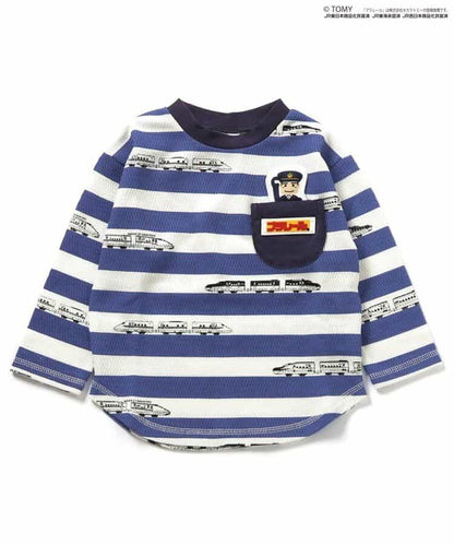 【プラレール】條紋長袖T恤