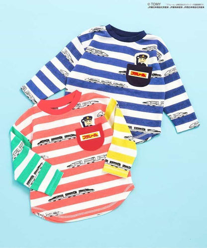 【プラレール】條紋長袖T恤