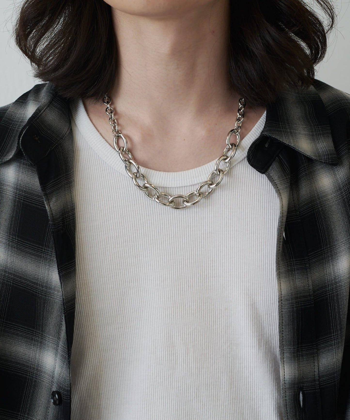 Ah Necklace / 02（拼接鏈條項鍊）