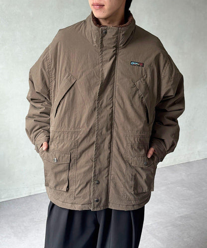 翻領羊羔絨立領狩獵中長款夾克