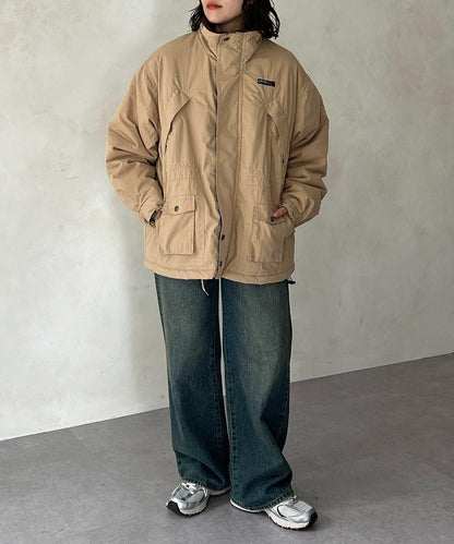 翻領羊羔絨立領狩獵中長款夾克