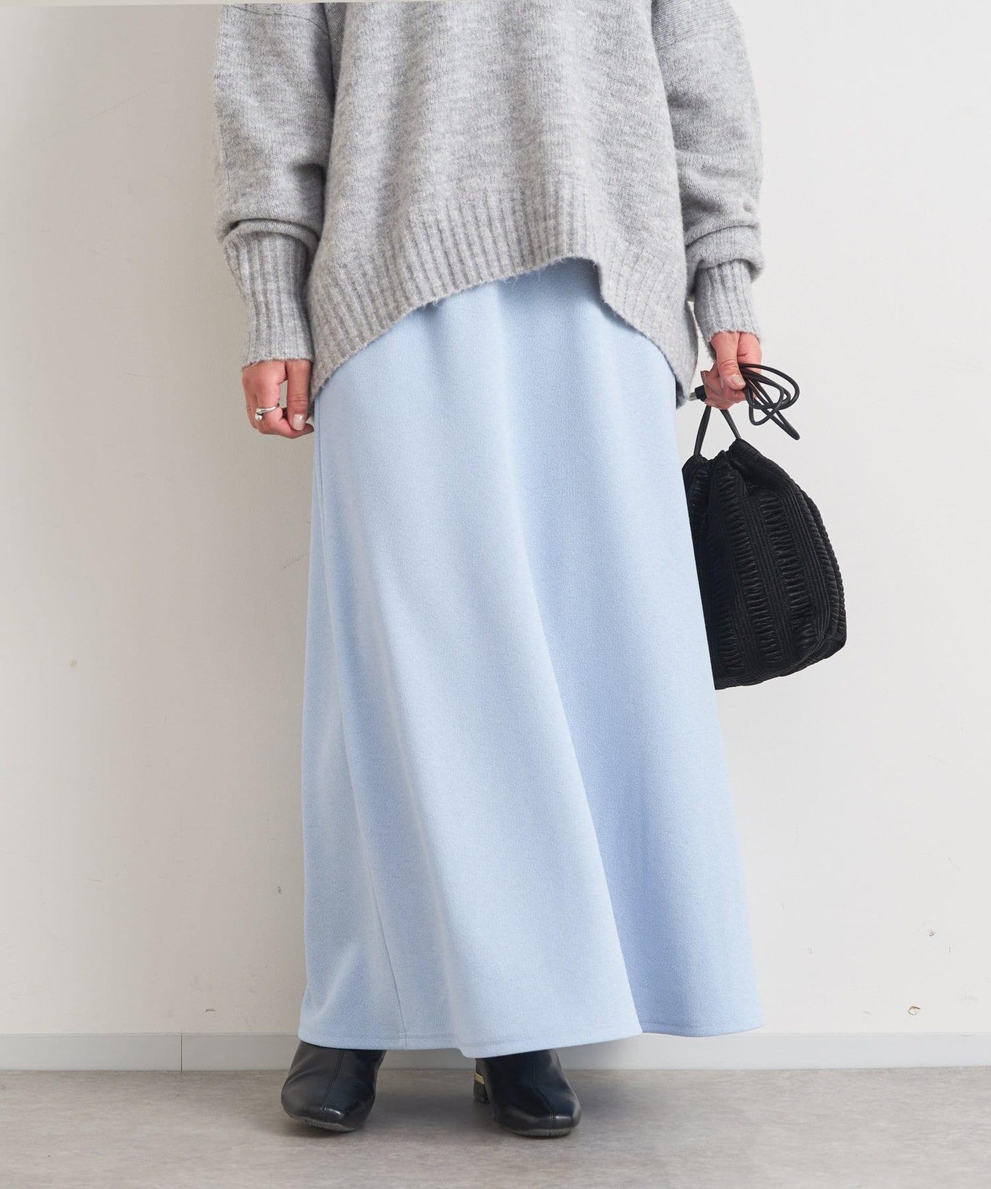 【un dix cors】雪紡面料荷葉邊半身裙