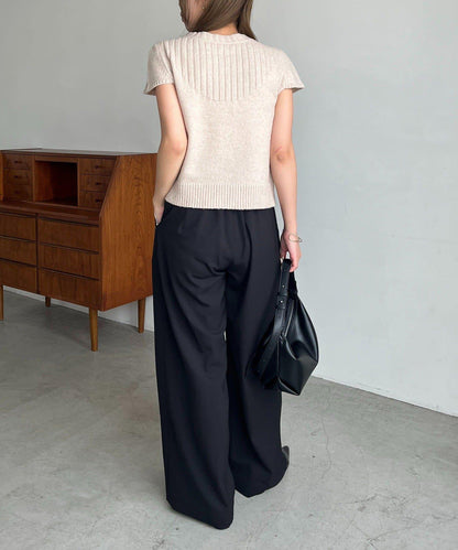 【CAPRICIEUX LE'MAGE】短袖拉鍊針織衫